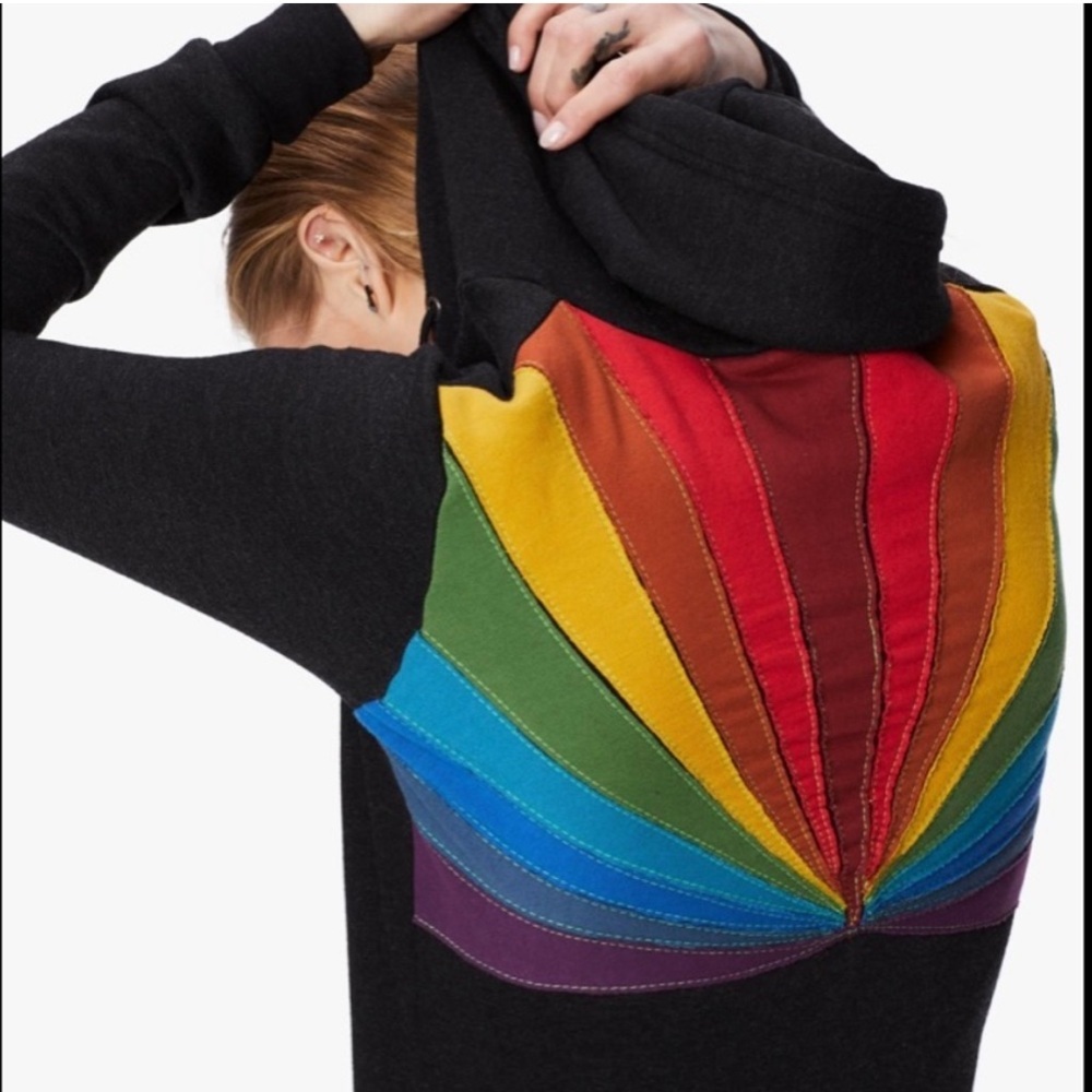 Rare!! Aviator Nation Kids sunburst hoodie size 10 dark gray
